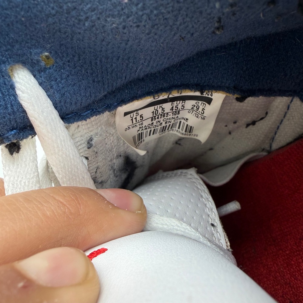 Air Jordan 3 Retro True Blue 2016 White Blue Red 854262-106 Mens 11.5 - Picture 8 of 8